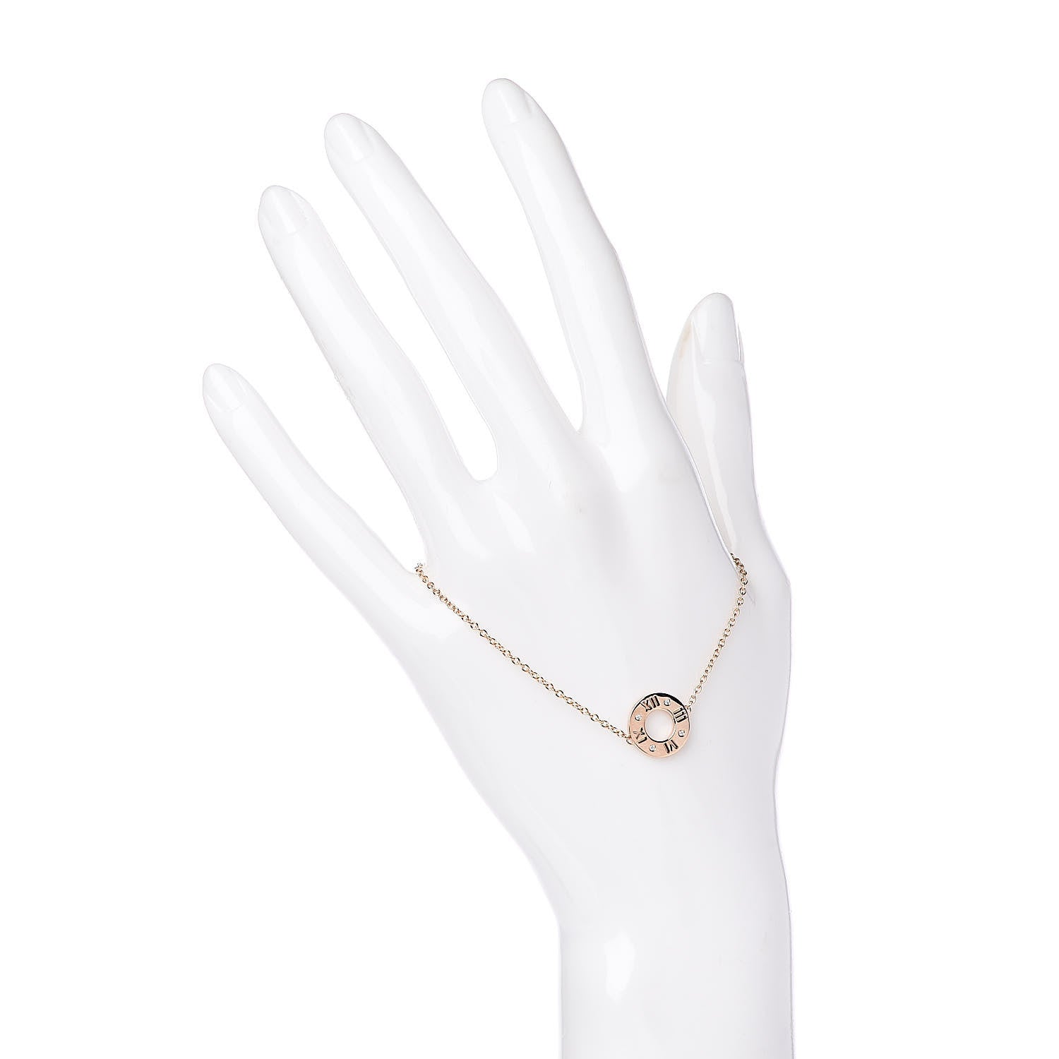 Tiffany 18K Rose Gold Diamond Atlas Pierced Bracelet 2 of 5