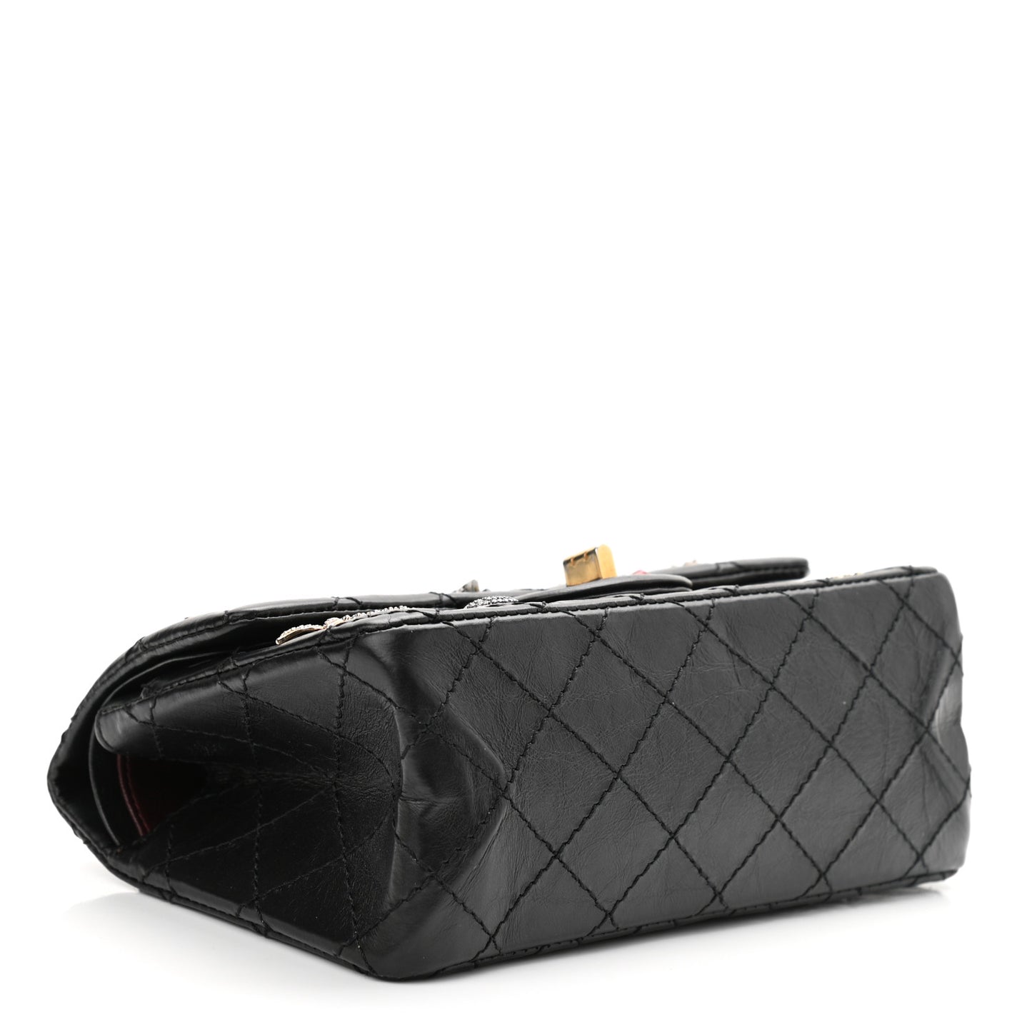Aged Calfskin Lucky Charms 2.55 Reissue 224 Flap Black
