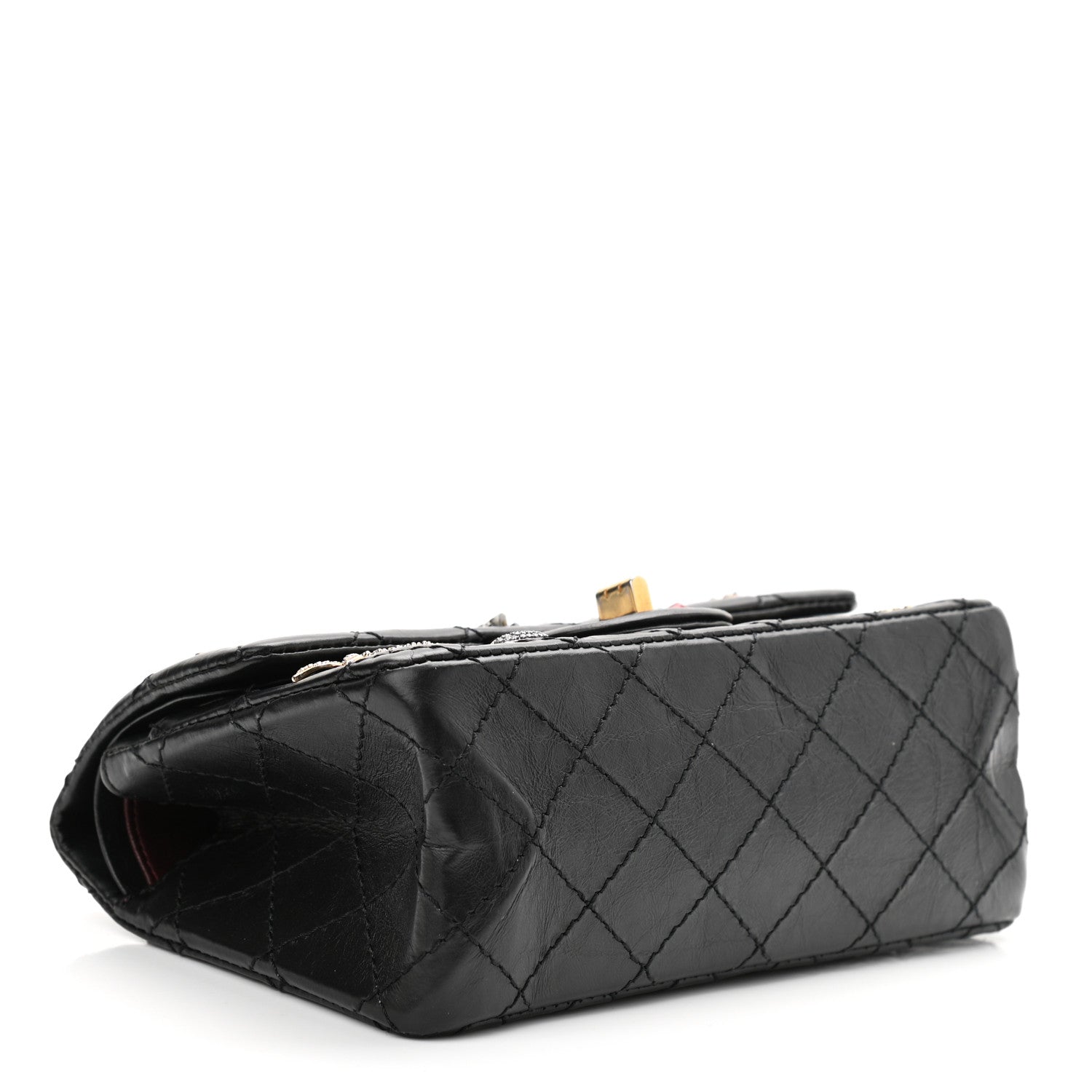 Chanel Aged Calfskin Lucky Charms 2.55 Reissue 224 Flap Black 4 of 12