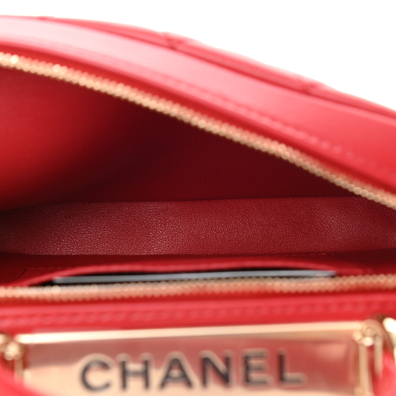 Chanel Lambskin Quilted Small Trendy CC Bowling Bag Red 6 of 12