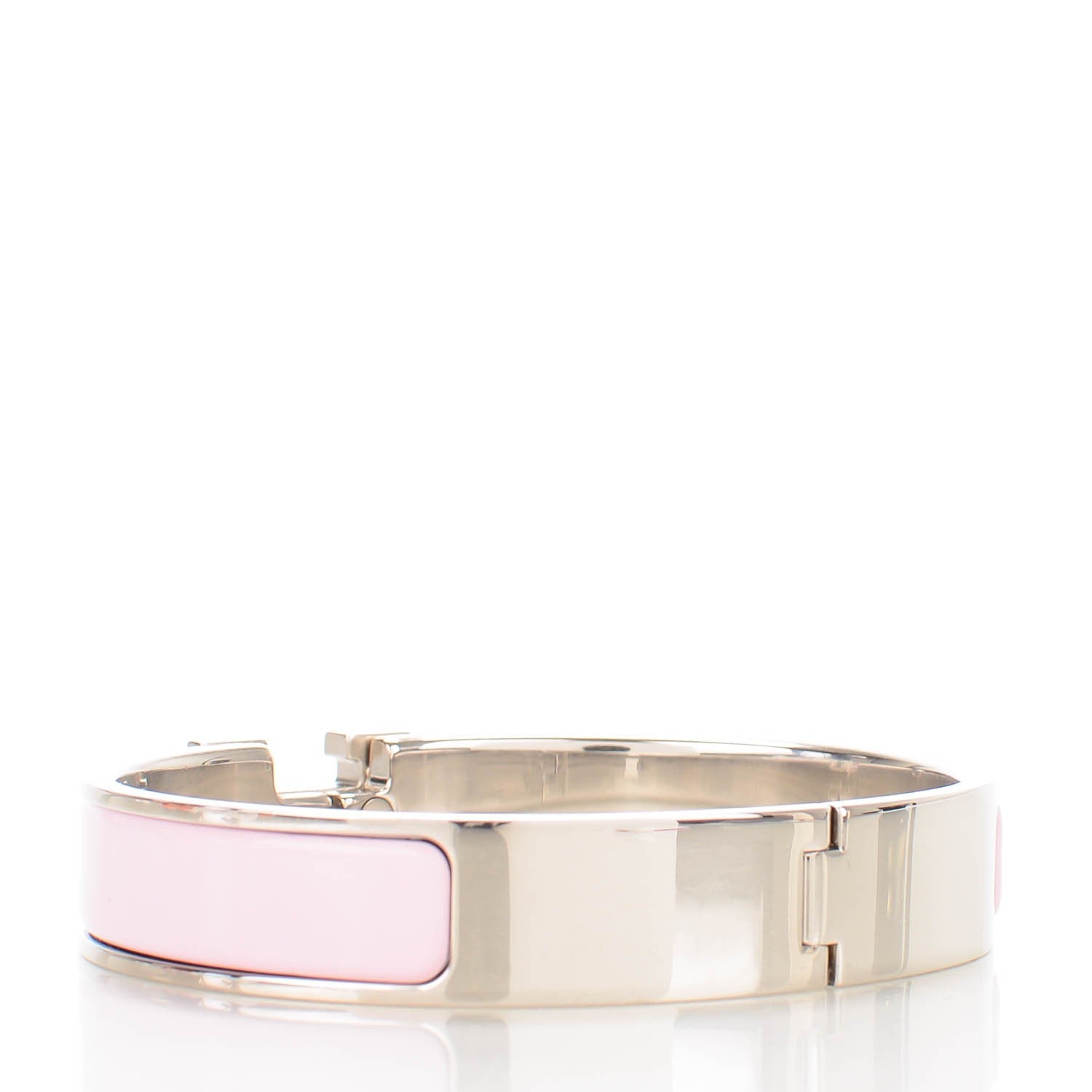 Hermes Enamel Narrow Clic Clac H Bracelet GM Rose Poudre 3 of 6