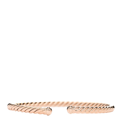 David Yurman 18K Rose Gold 4mm Cablespira Bracelet 1 of 3