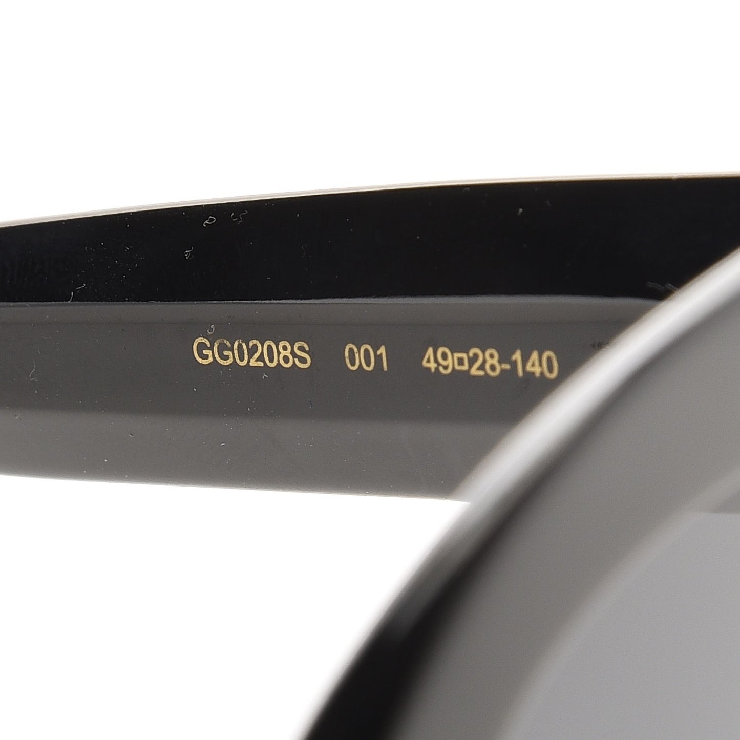 Round Frame Star Sunglasses GG0208S Black