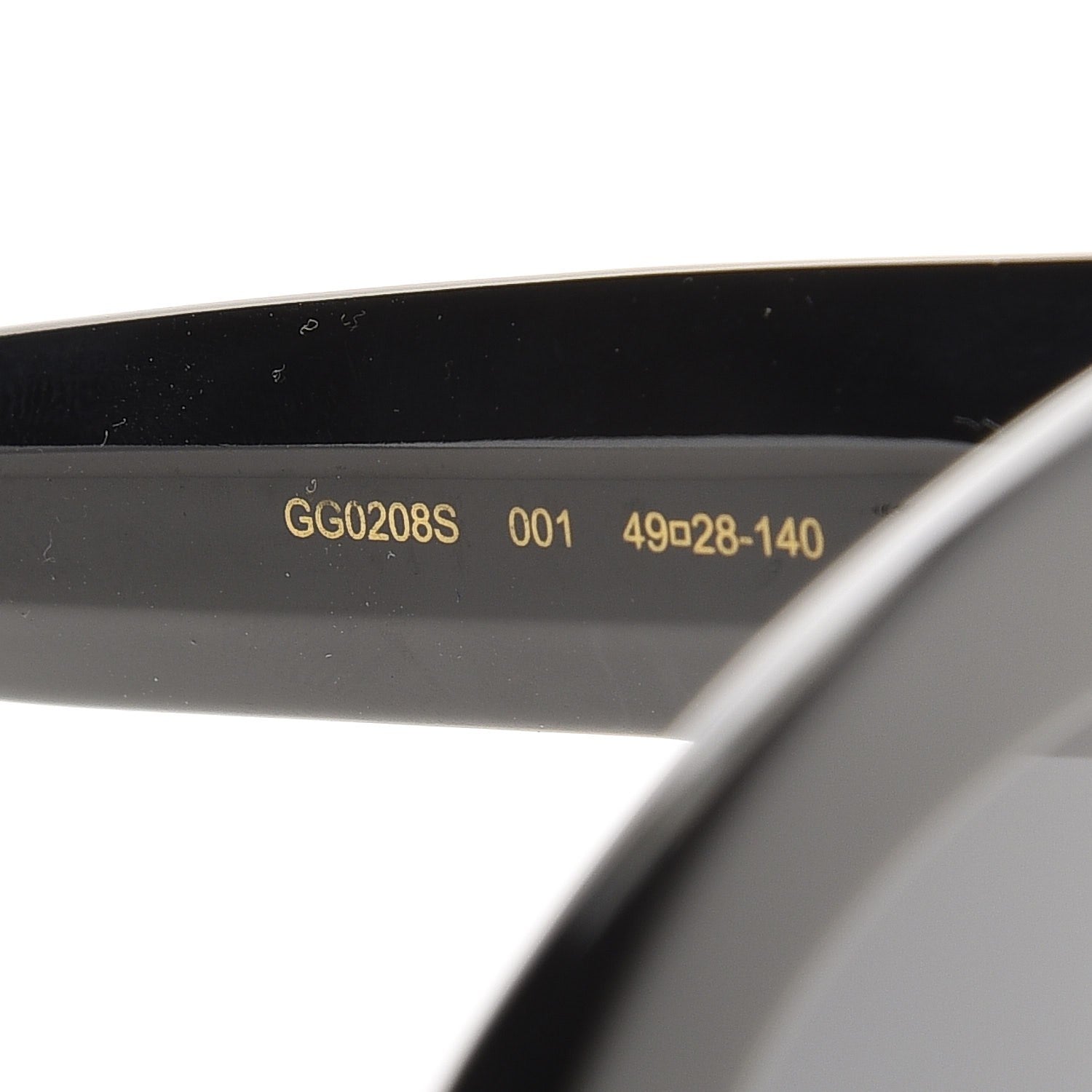 Gucci Round Frame Star Sunglasses GG0208S Black 7 of 9