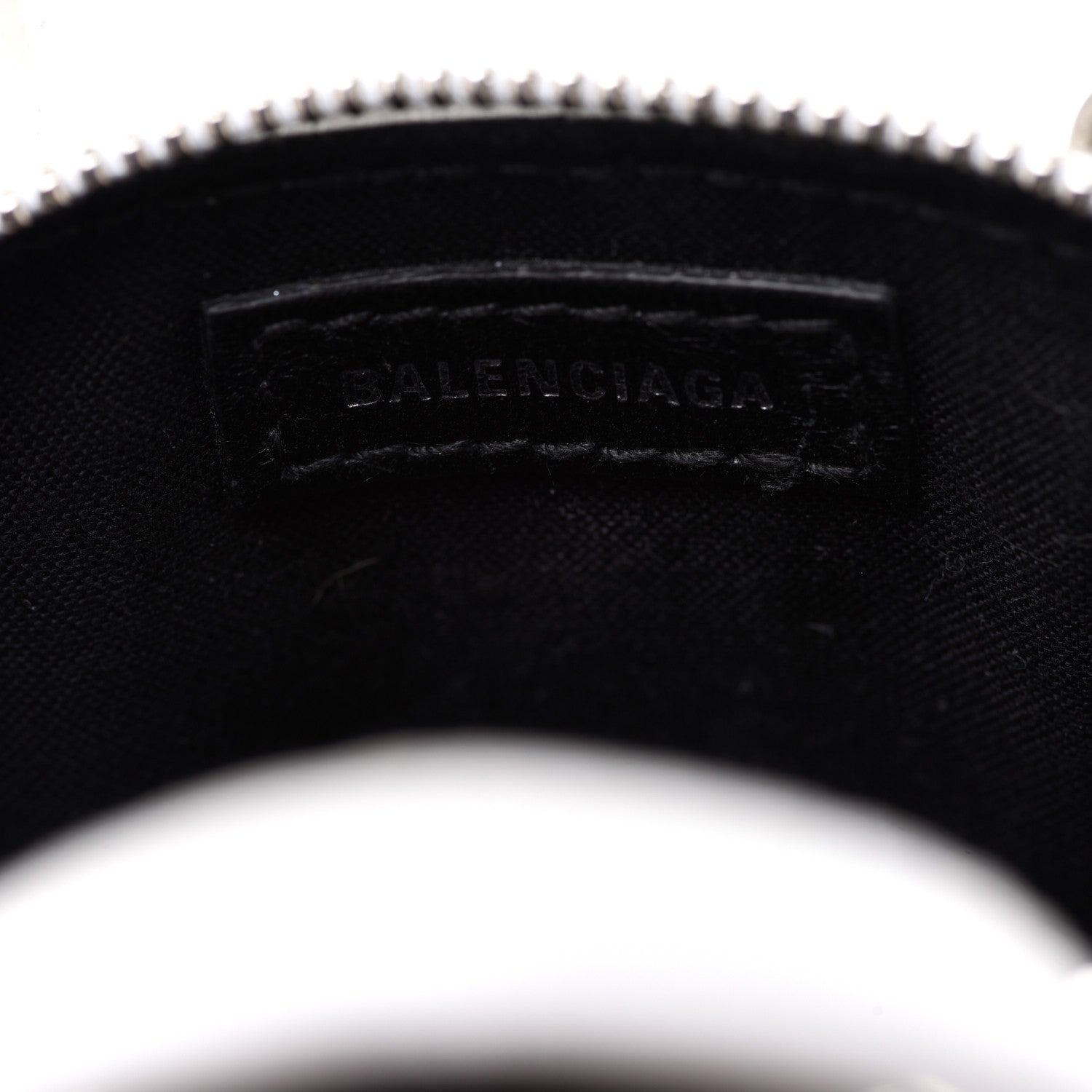 Balenciaga Calfskin Logo Crocodile Embossed Mini Ville Top Handle Bag White Black 6 of 7