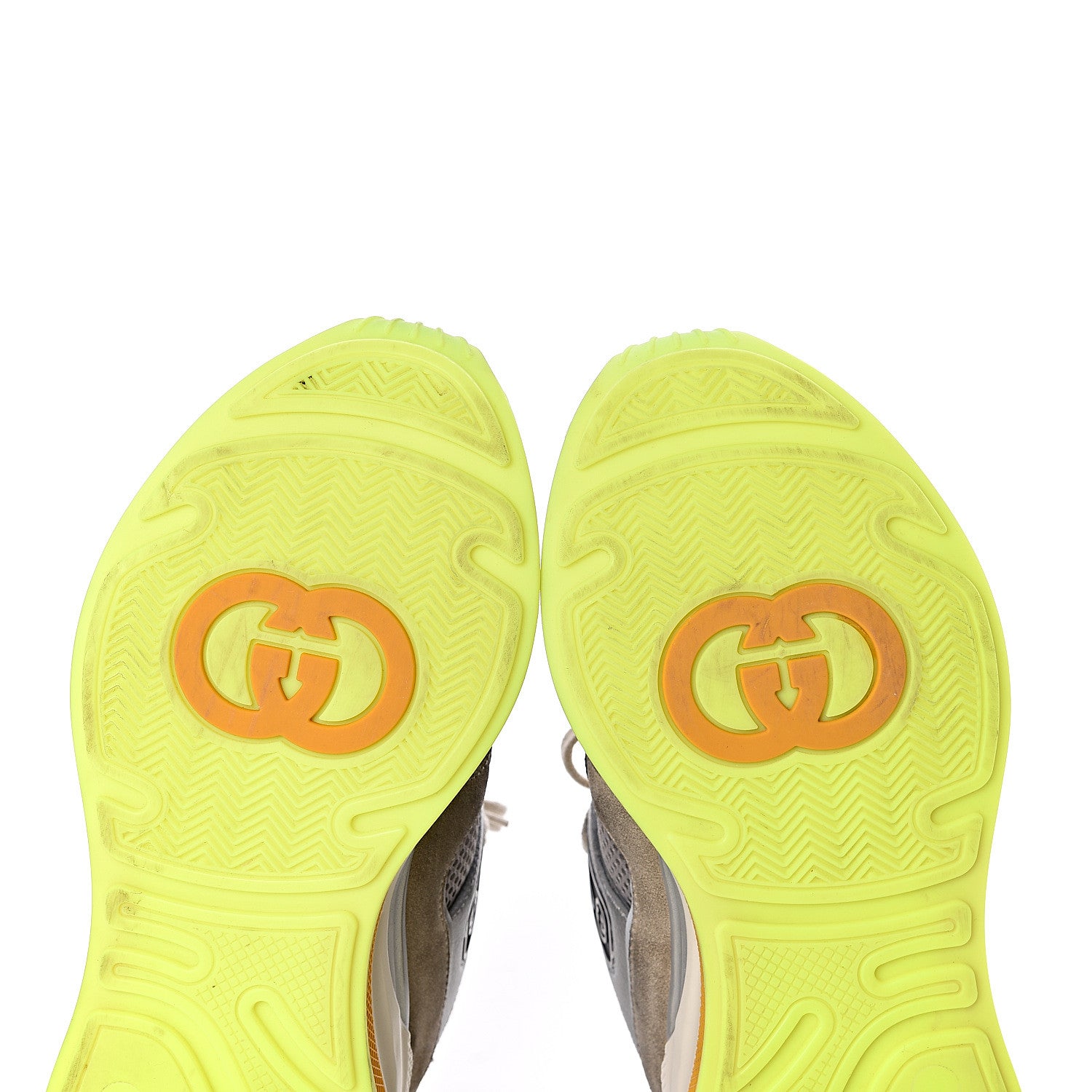 Gucci Metallic Calfskin Suede Womens Ultrapace Sneakers 36.5 Silver Oatmeal 10 of 10