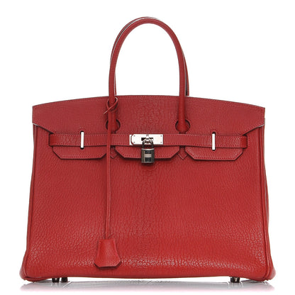 Hermes Chevre de Coromandel Birkin 35 Rouge Vif 1 of 26