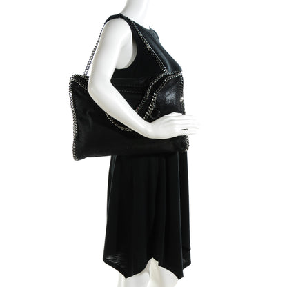 Stella McCartney Shaggy Deer Fold Over Falabella Tote Black 2 of 8