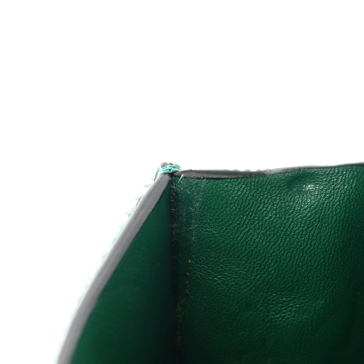 Crystal Embroidered Micro Vsling Top Handle Bag Emerald