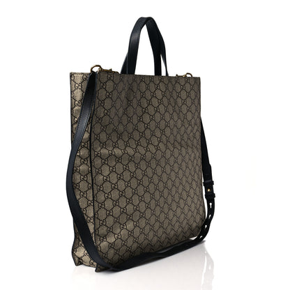Gucci Soft GG Supreme Monogram Kingsnake Vertical Tote Black 3 of 11