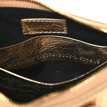 Balenciaga Metallic Arena Agneau Crystal Le Cagole Mini Purse With Chain Light Gold 6 of 8