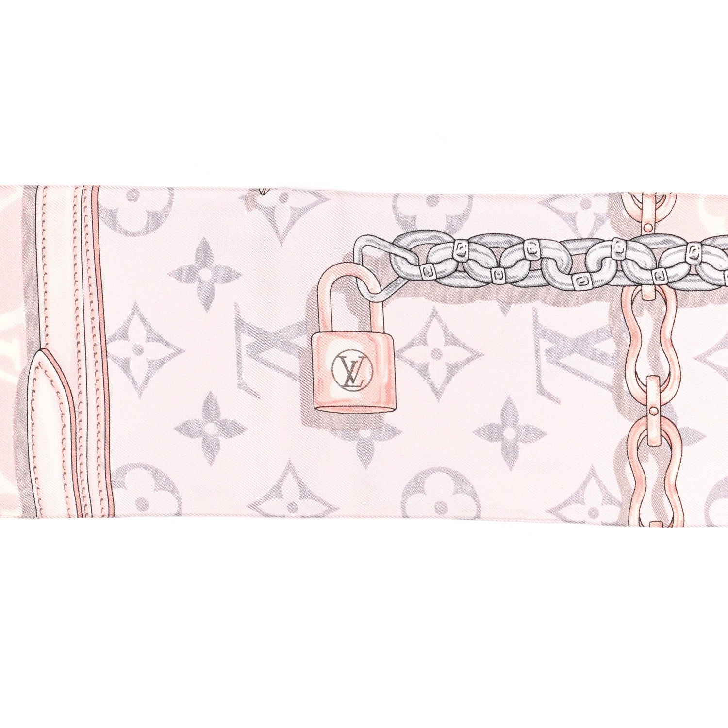 Louis Vuitton Silk Monogram Confidential Bandeau Light Pink 4 of 4