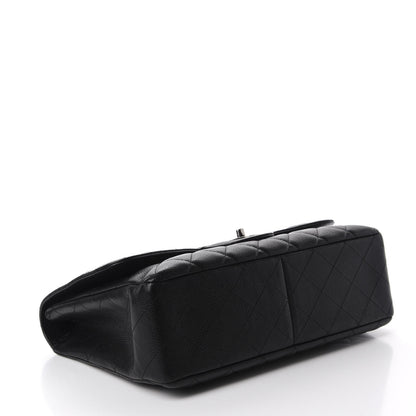 Chanel Caviar Quilted Jumbo Single Flap Black 4 of 11