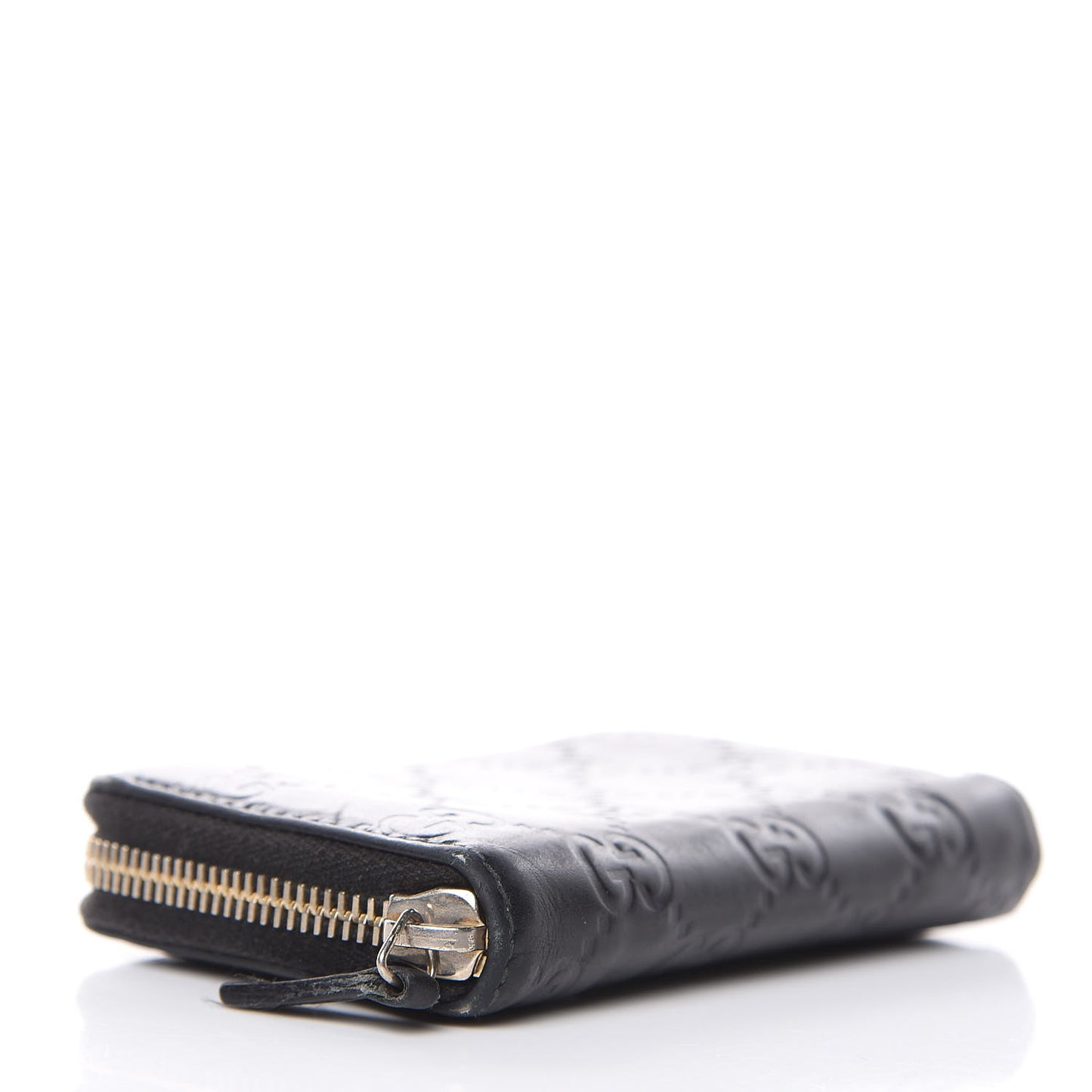 Guccissima Zip Around Card Case Black