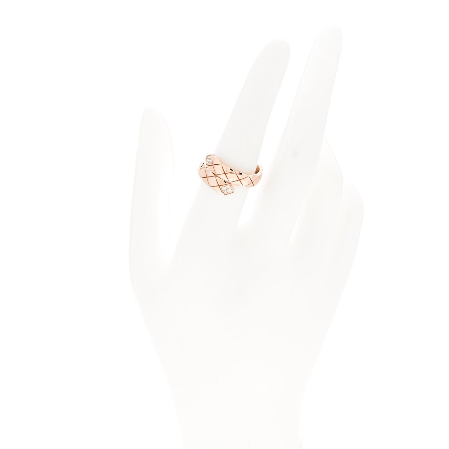 18K Beige Gold Diamond Coco Crush Toi Et Moi Ring 53 6.5