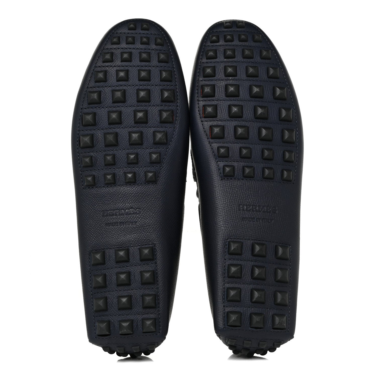 Hermes Epsom Mens Alessandro Moccasin Loafers 42.5 Marine 6 of 16