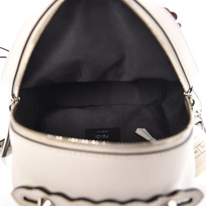 Fendi Vitello Century Nappa Flowerland Studded Mini Backpack White Ice Multicolor 5 of 9