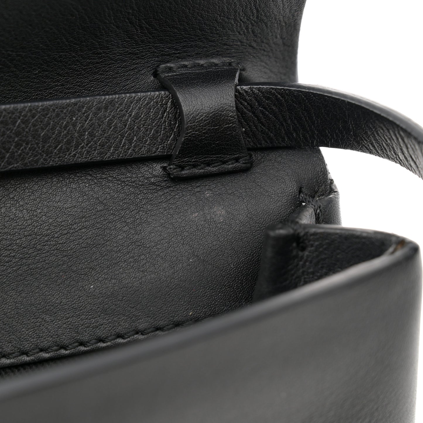 Vitello Rockstud Flap Wallet On Strap Black