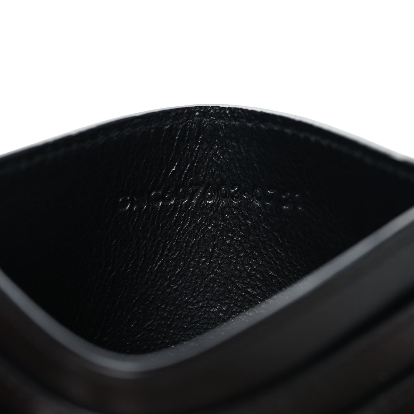 Calfskin Tiny Cassandre Credit Card Case Black