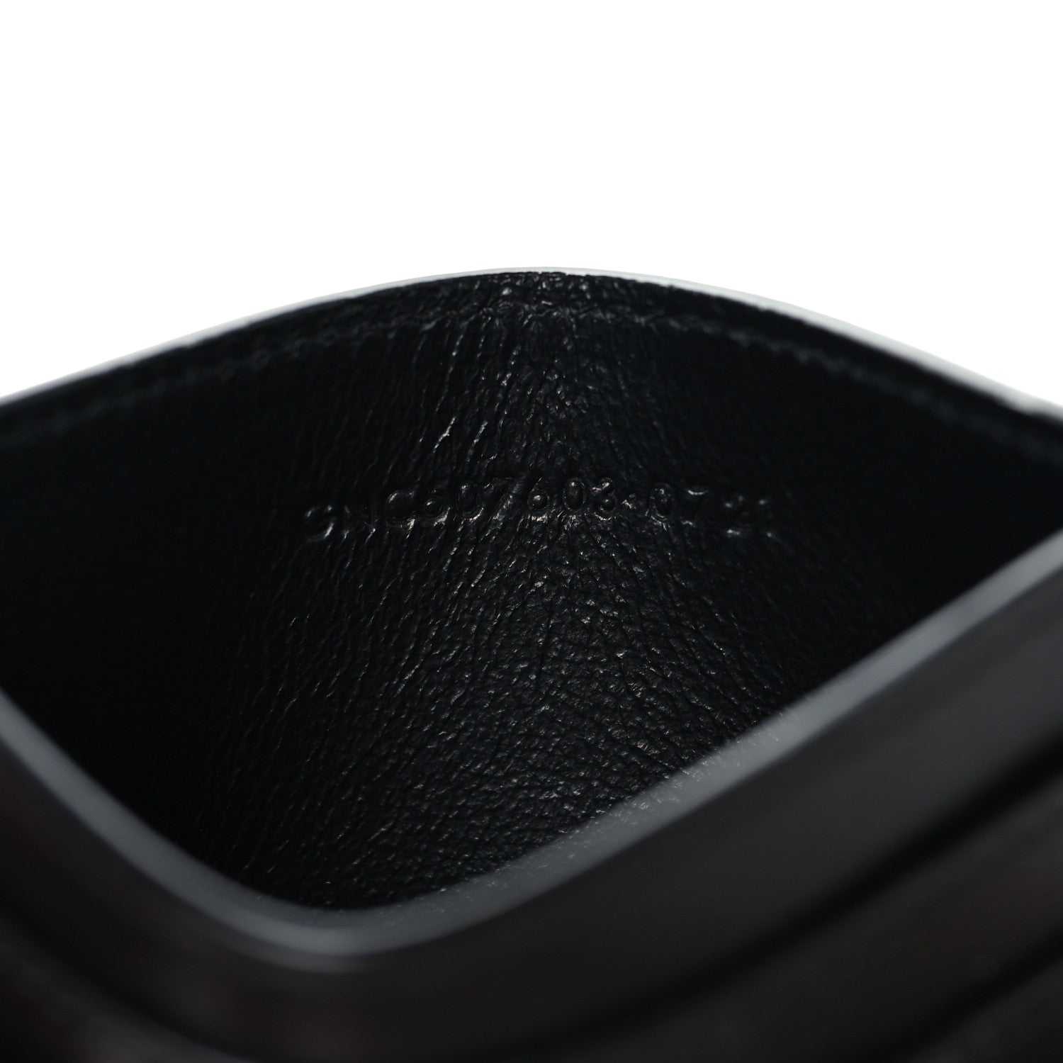 Saint Laurent Calfskin Tiny Cassandre Credit Card Case Black 7 of 9