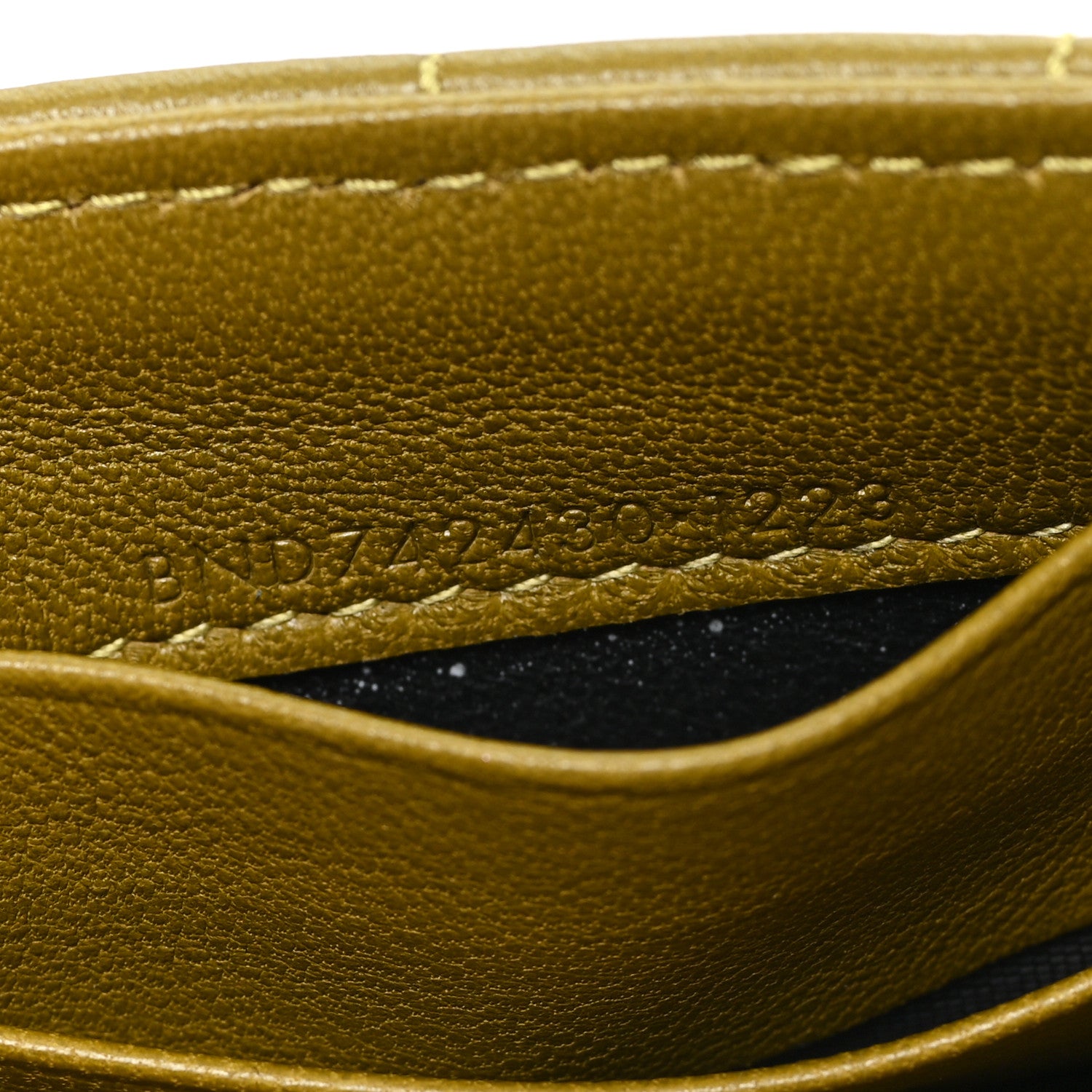 Saint Laurent Lambskin Carre Quilted Cassandre Small Envelope Wallet Olive Drab 7 of 7