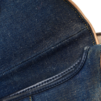 Christian Dior Denim Calfskin Saddle Bag Blue 12 of 12