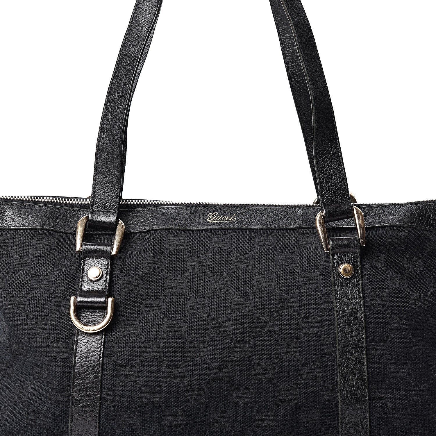 Gucci Monogram Medium Abbey Tote Black 8 of 10