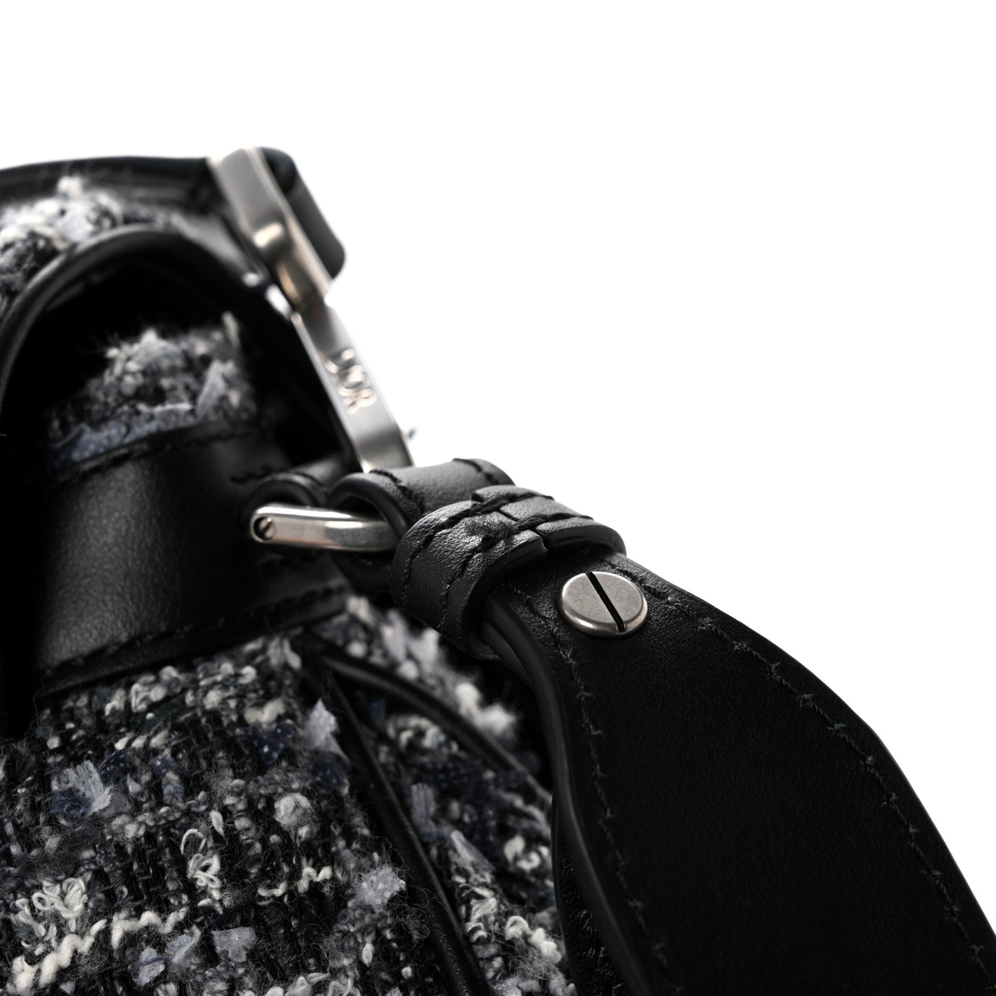 Tweed Saddle Bag Black Silver