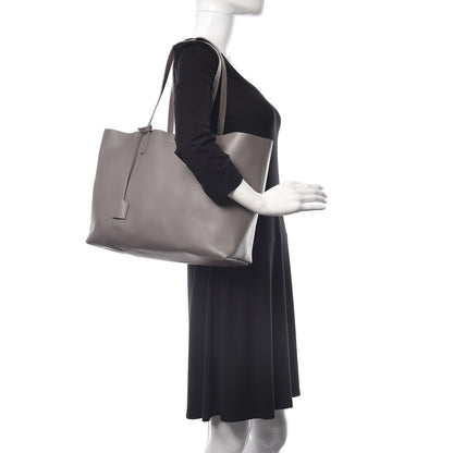 Saint Laurent Calfskin Large Shopping Tote Fog 2 of 15