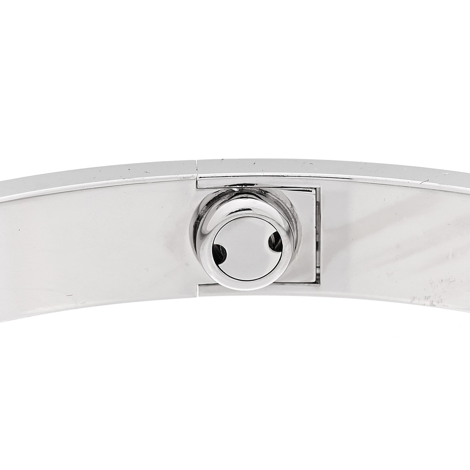 Cartier 18K White Gold 4 Diamond Love Bracelet 18 8 of 10