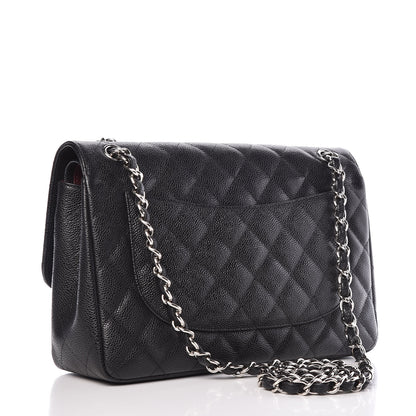 Chanel Caviar Quilted Jumbo Double Flap Black 3 of 9