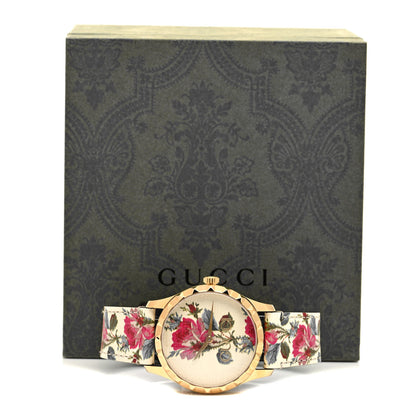 Gucci Stainless Steel Calfskin 38mm G-Timeless Floral Quartz Watch Ivory 5 of 5