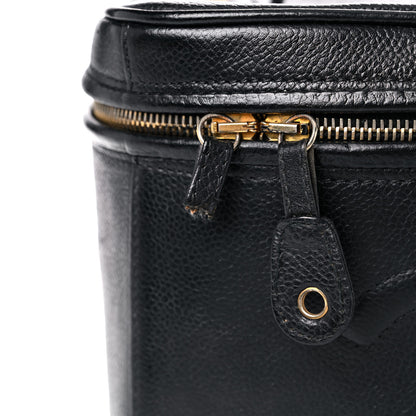 Chanel Caviar CC Vanity Train Case Black 26 of 27