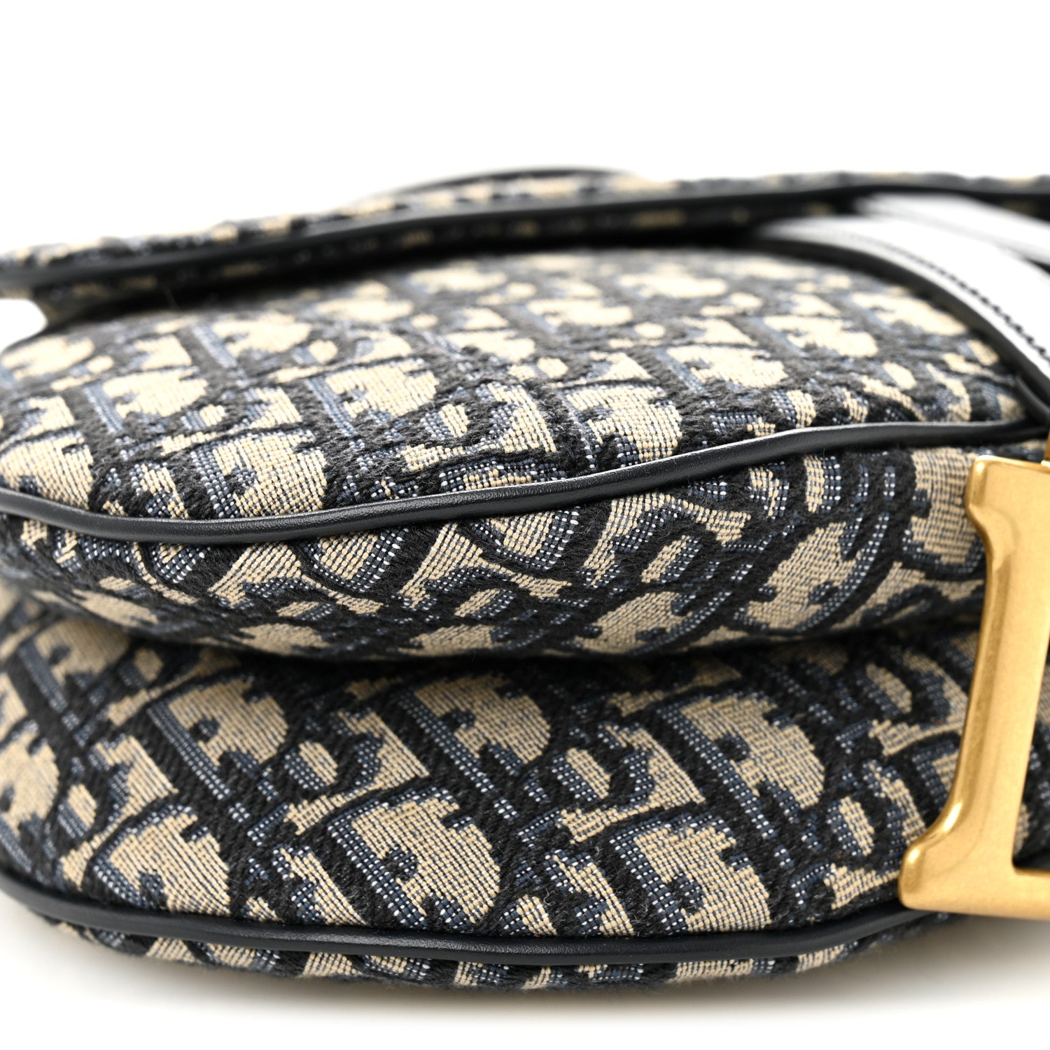 Christian Dior Oblique Saddle Bag With Strap Blue 9 of 10