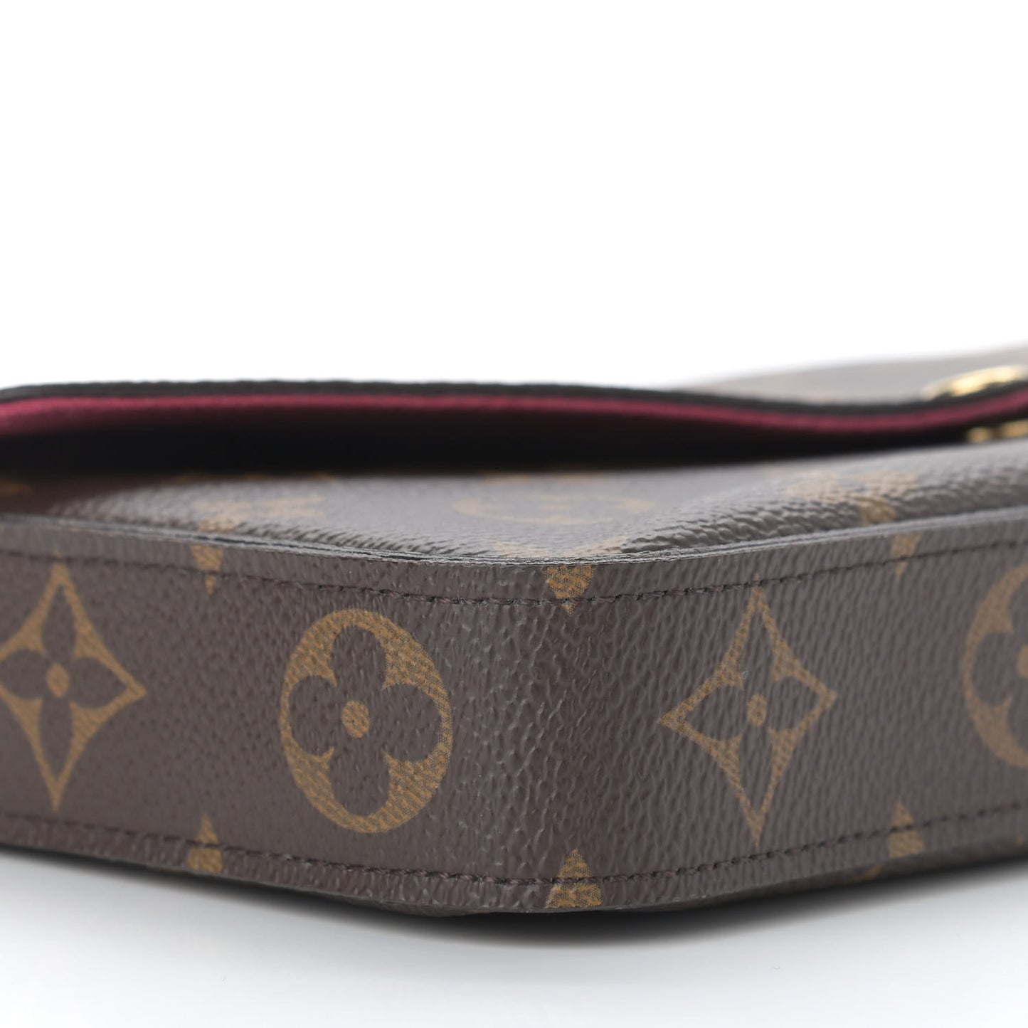 Monogram Pochette Felicie Chain Wallet Fuchsia