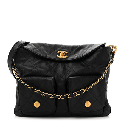 Chanel Caviar Quilted Supple Twins Hobo Bag Black 1 of 10