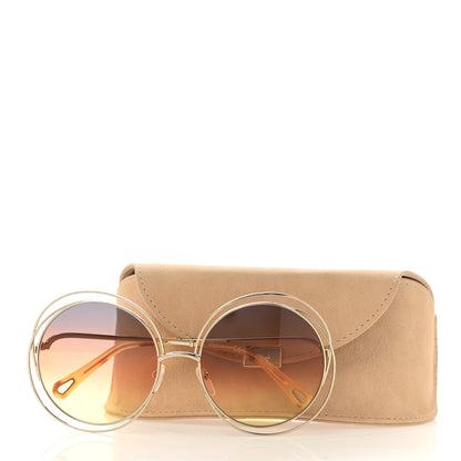 Chloe Oversized Round Carlina Oversized Round Sunglasses CE114SD Gold 7 of 7