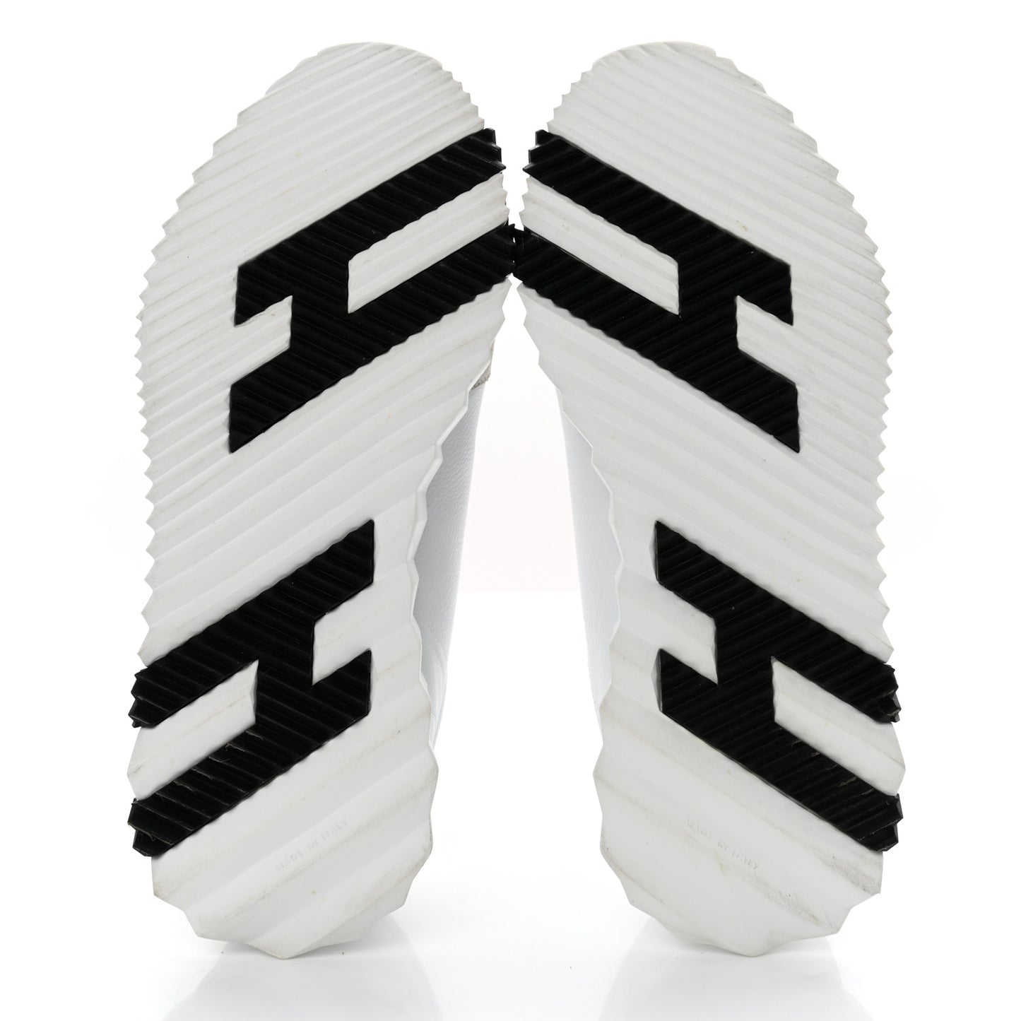 Goatskin Suede Goatskin Bouncing Sneakers 37 White Black