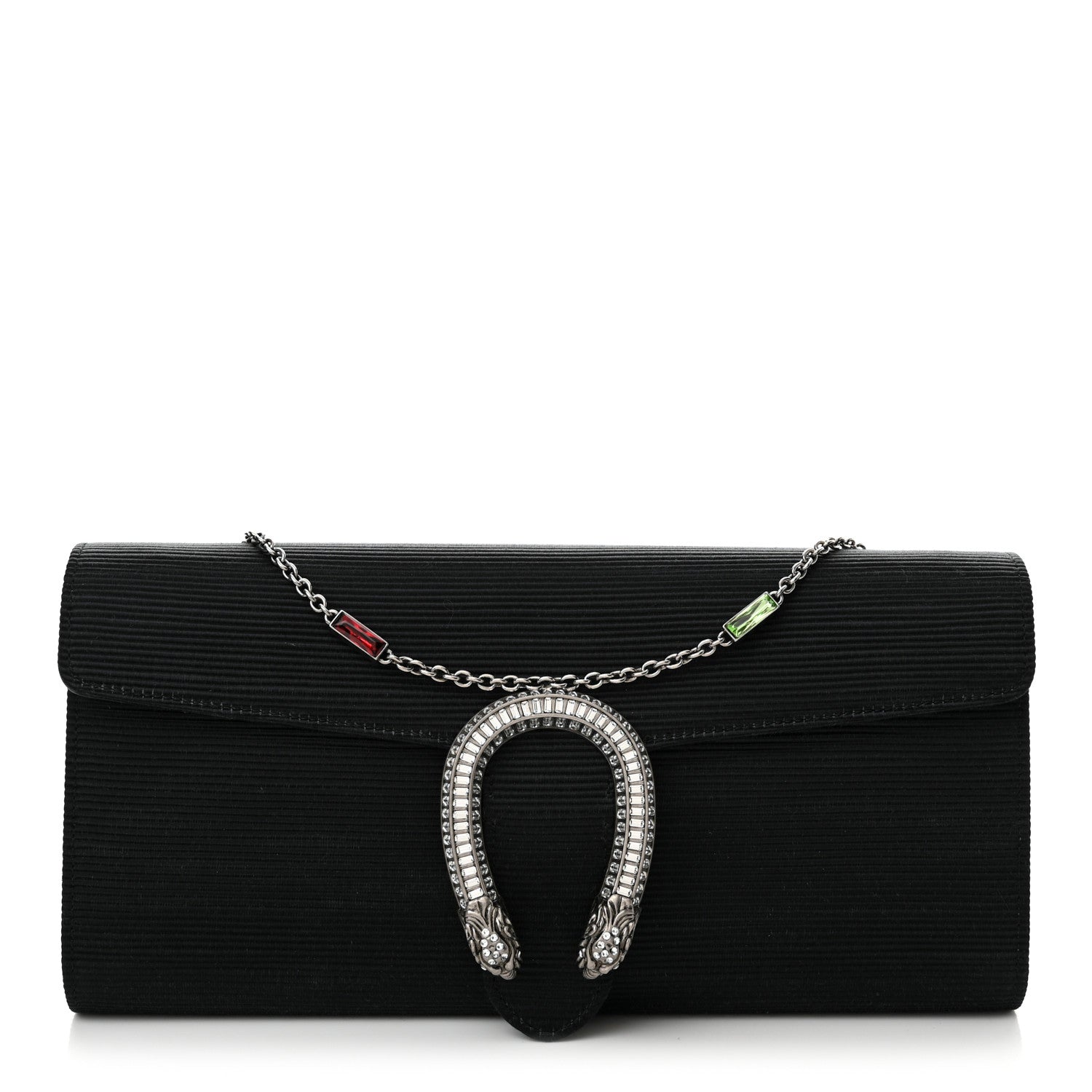 Gucci Grosgrain Satin Small Dionysus Shoulder Bag Black 1 of 10