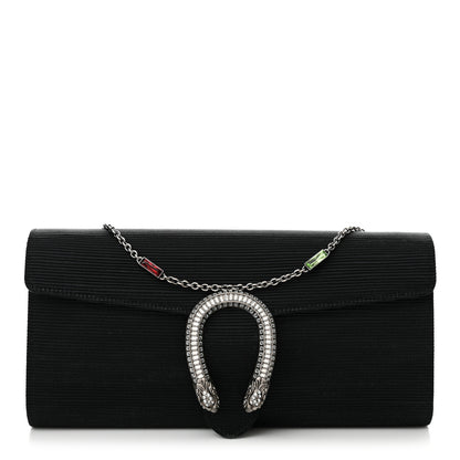 Gucci Grosgrain Satin Small Dionysus Shoulder Bag Black 1 of 10