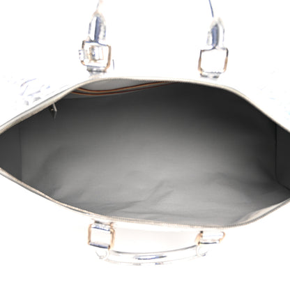 Louis Vuitton Monogram Miroir Keepall 55 Silver 4 of 19