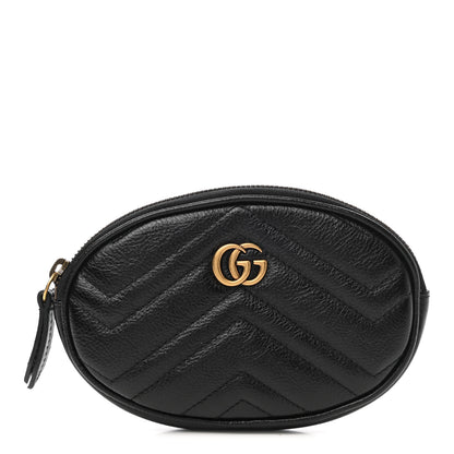 Gucci Calfskin Matelasse GG Marmont 2.0 Multi Belt Bag Pouch Black 1 of 10