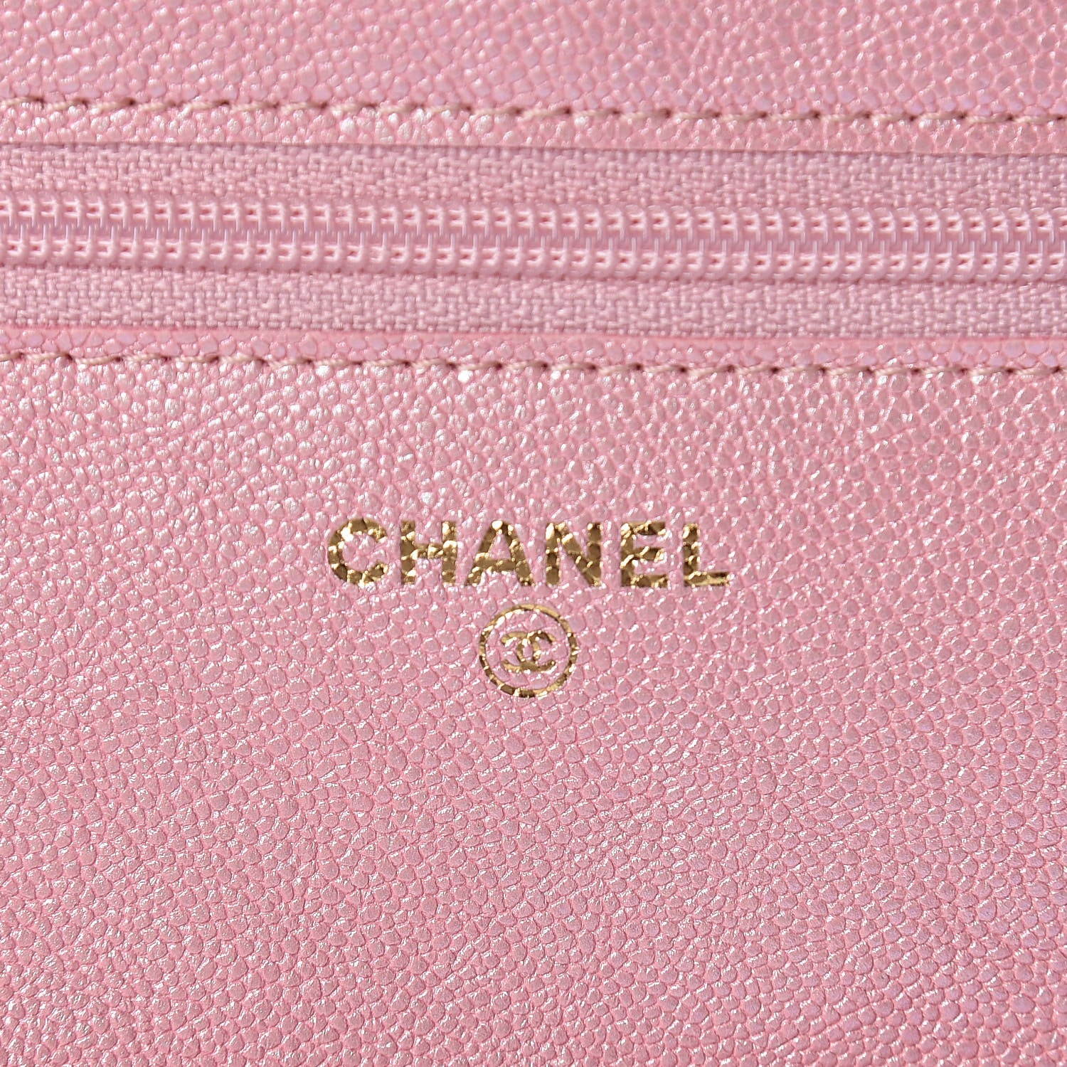 Chanel Iridescent Caviar Quilted Wallet on Chain WOC Rose Pink 6 of 12