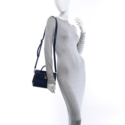 Christian Dior Grained Calfskin Mini Diorever Flap Blue Gri 2 of 9