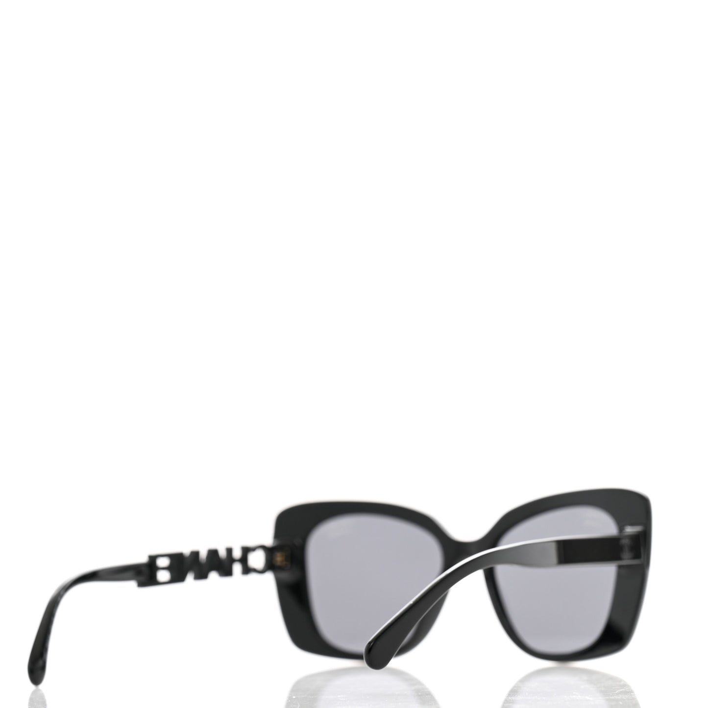 Acetate Strass Polarized Square Sunglasses 5422-B Black