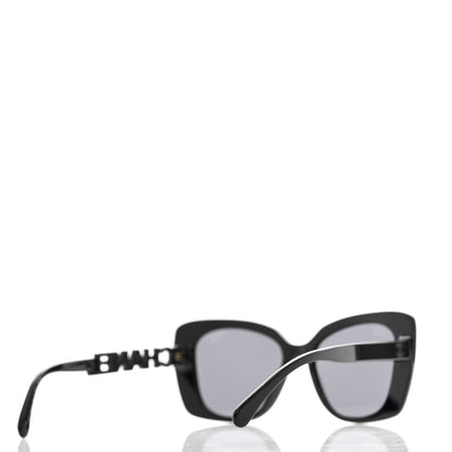 Chanel Acetate Strass Polarized Square Sunglasses 5422-B Black 4 of 8