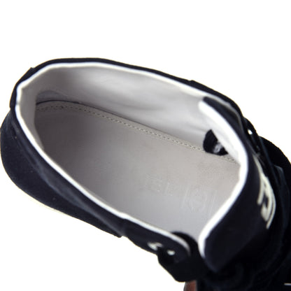 Chanel Canvas CC High Top Sneakers 38 Black White 7 of 8