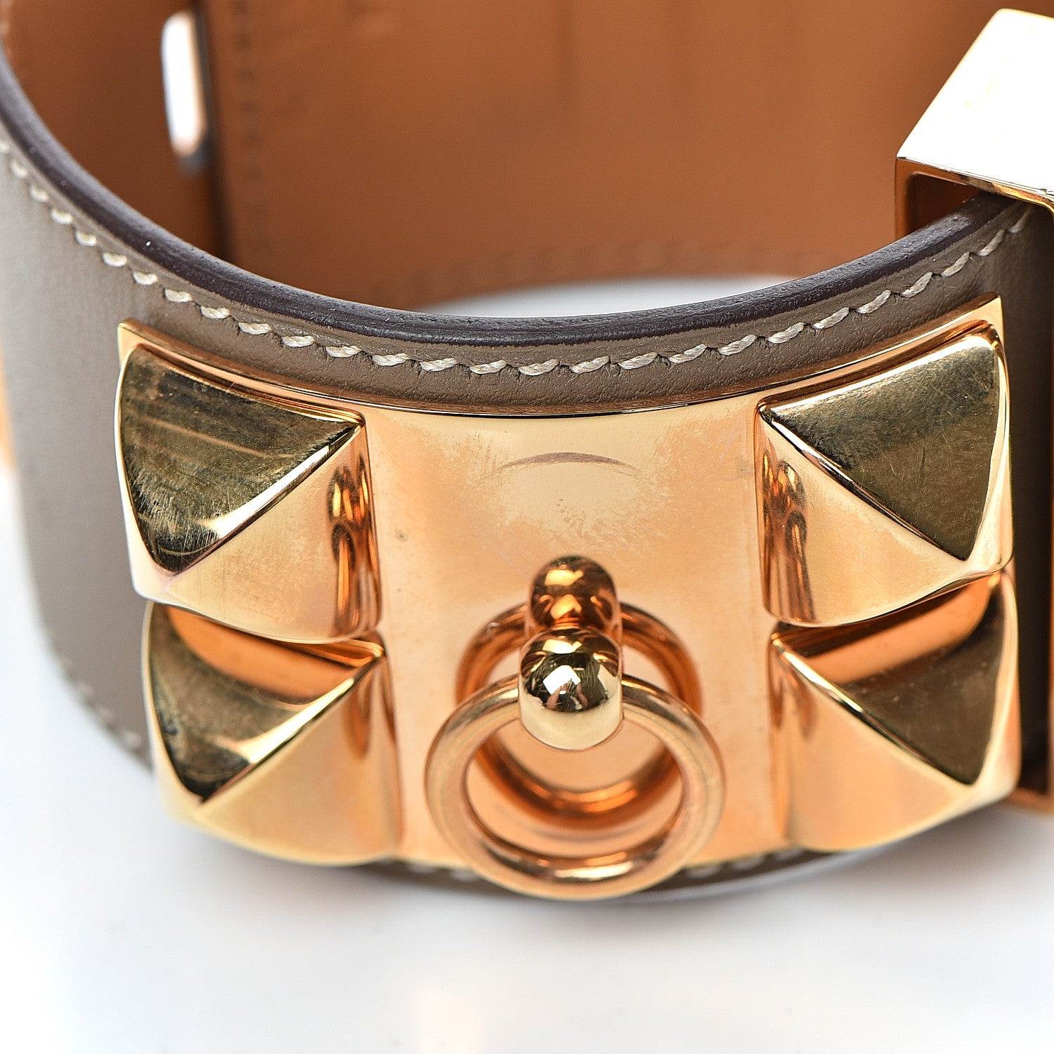 Hermes Swift Collier De Chien CDC Bracelet T2 Etoupe 7 of 9