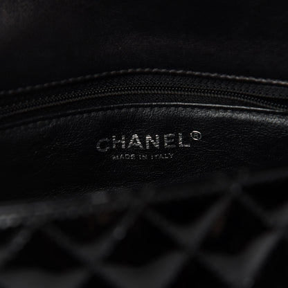 Chanel Lambskin Patent Classic Twist Crescent Flap Bag Black 8 of 10