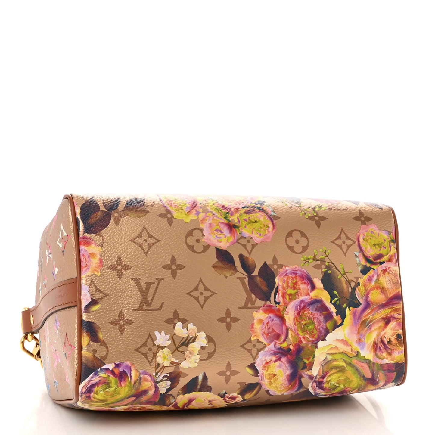 Metallic Monogram LV Garden Speedy Bandouliere 25 Gold